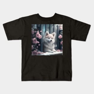 Pomsky Enjoys The Winter Kids T-Shirt